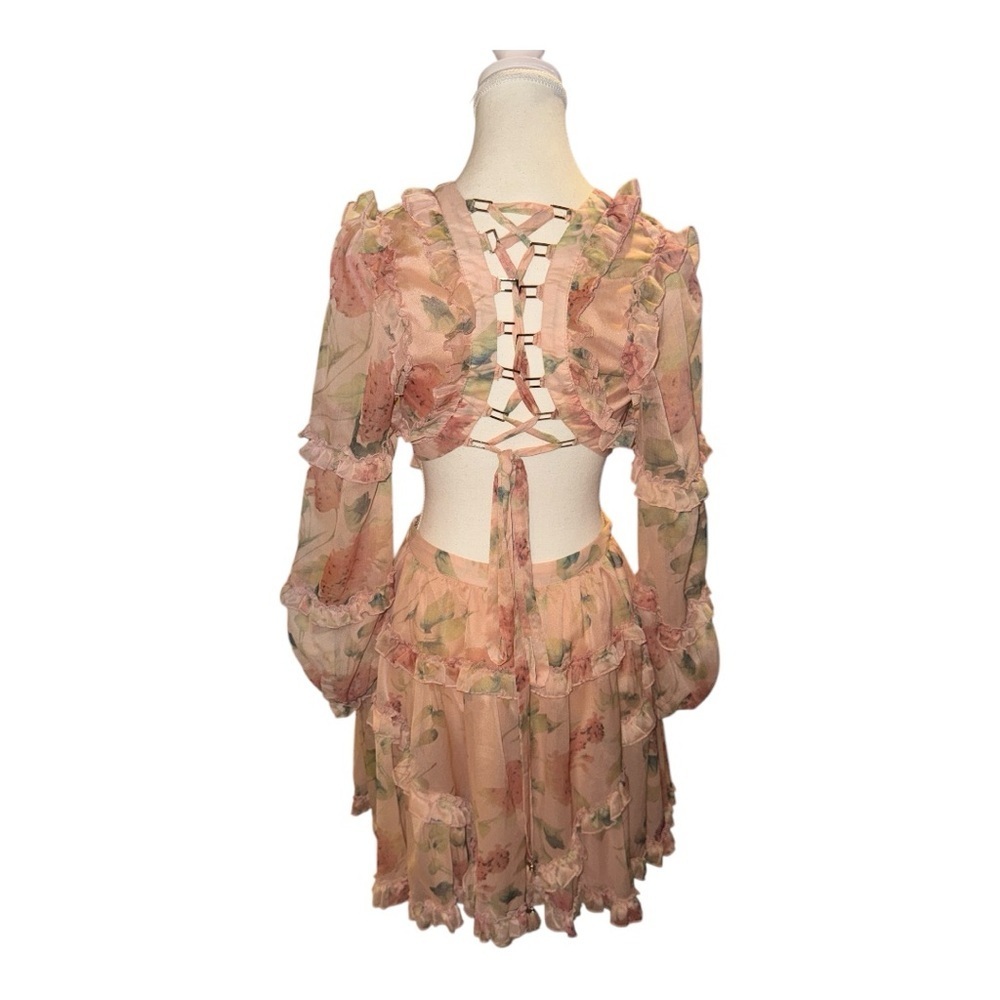 Vici Peach Floral Mini Dress - Picture 11 of 13